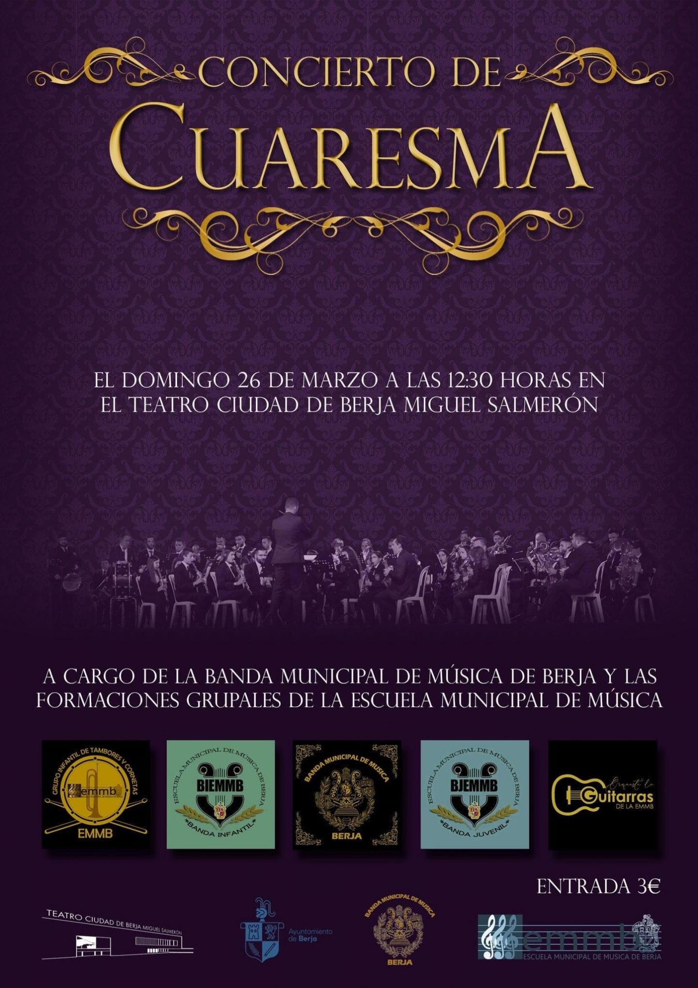 La Banda de Música de Berja celebra su concierto de Cuaresma este