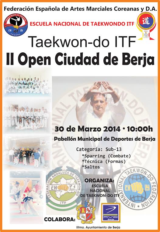 cartel taekwondo ciudad de berja