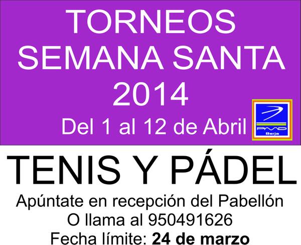 torneo padel tenis semana santa