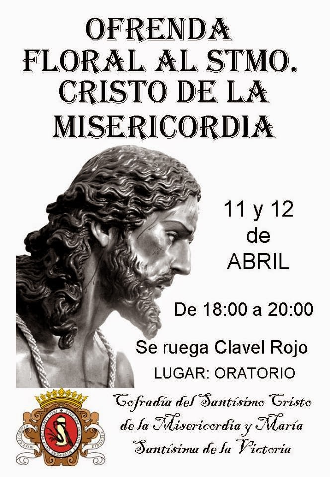 cartel ofrenda floral misericordia