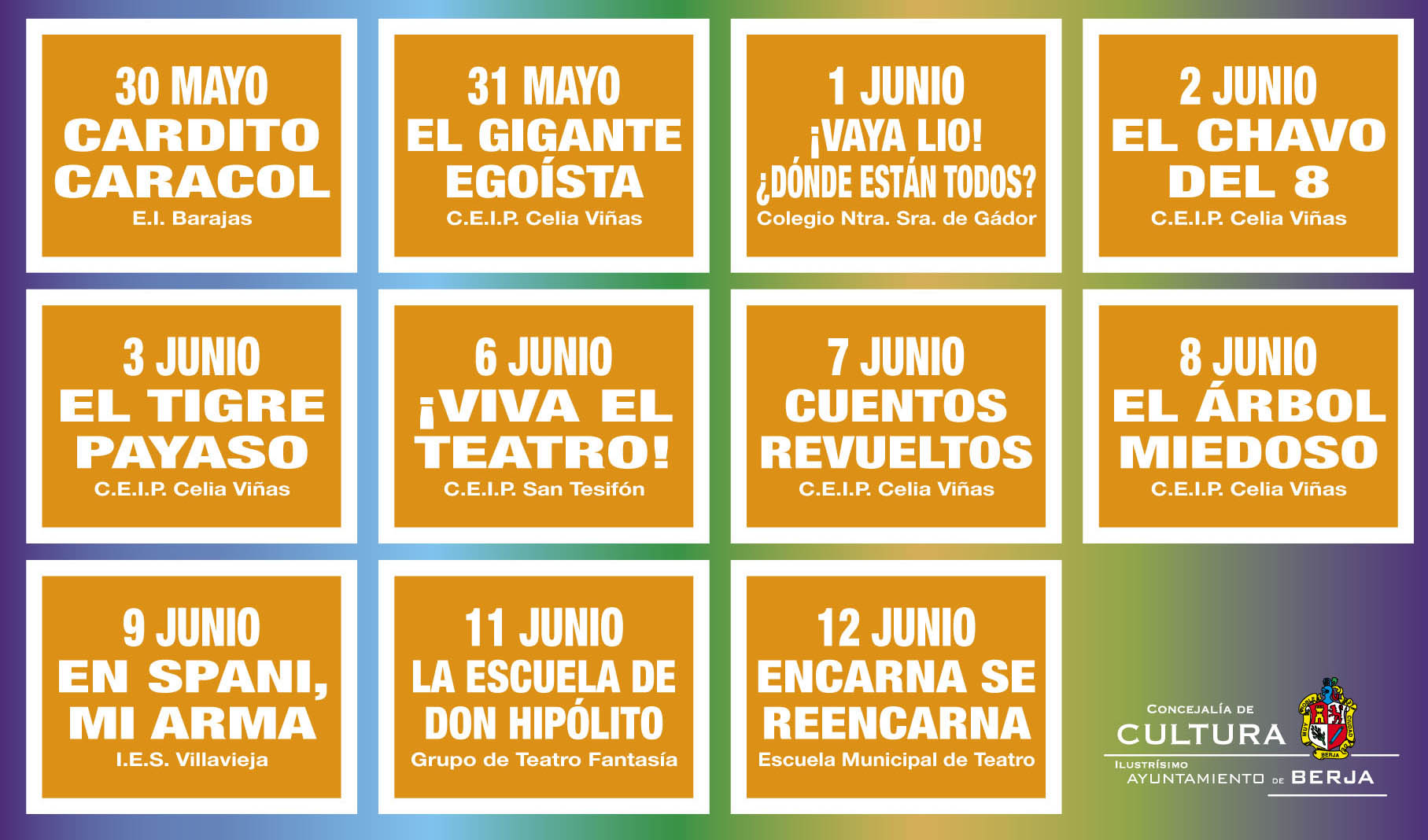 fechas jornadas teatro berja