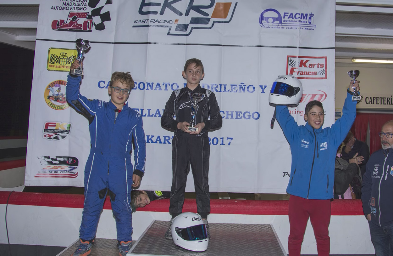 El virgitano Hugo García, tercero en el Campeonato Madrileño de Karting