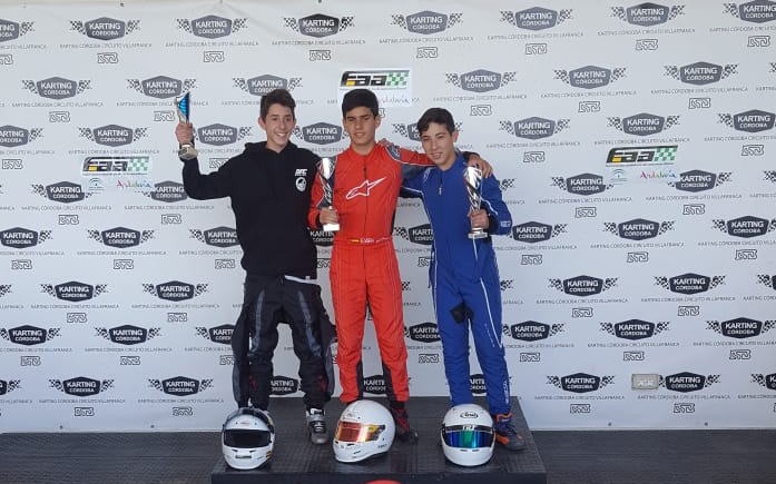 El piloto virgitano Hugo García consigue el bronce en el Campeonato andaluz de karting