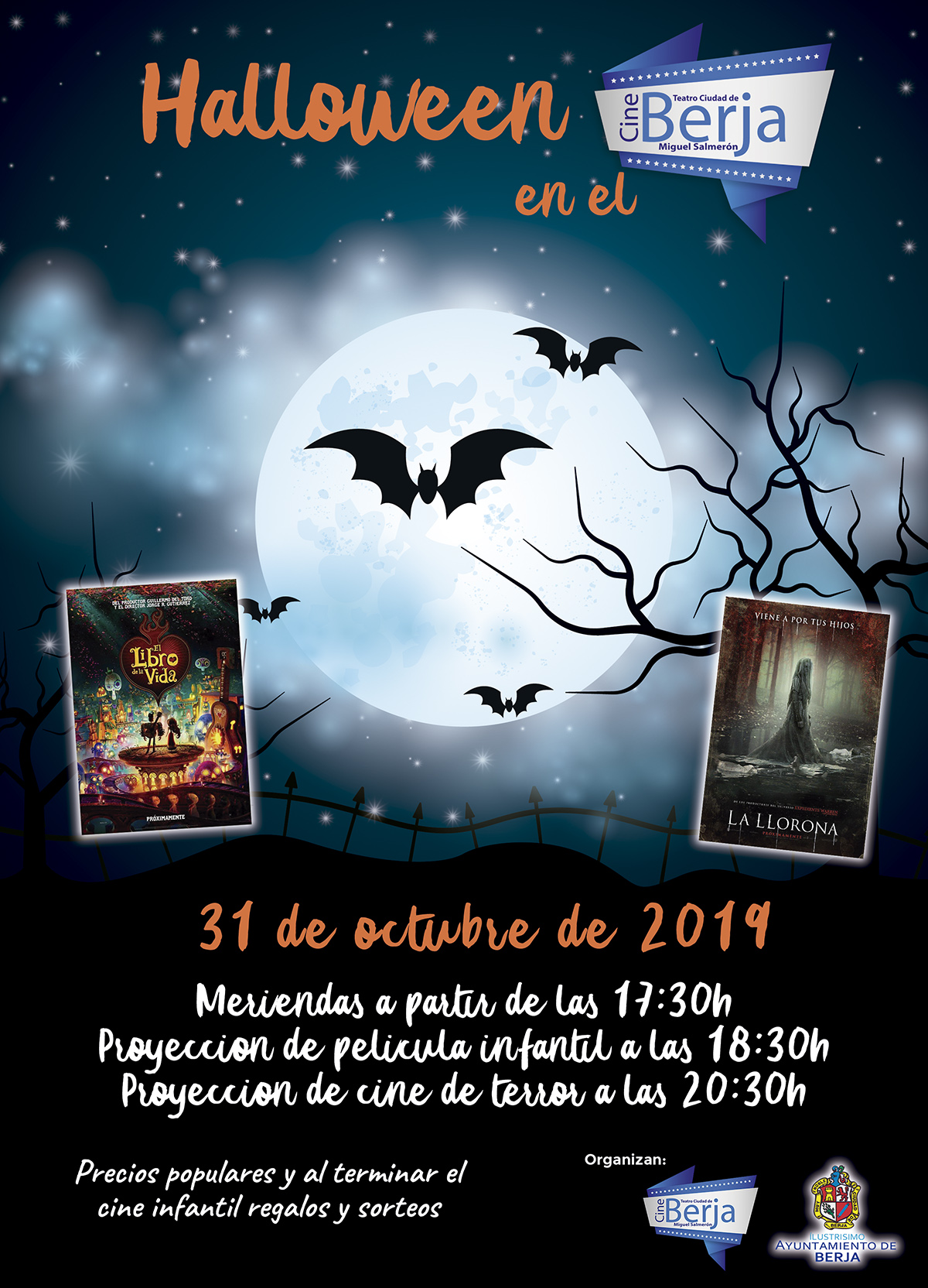 Berja celebra halloween este jueves con una tarde de cine y el viernes con una gala en el Teatro