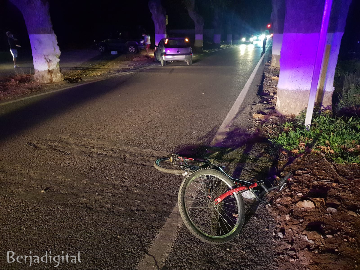 Accidente en la carretera de Adra al esquivar a un ciclista que estaba cruzando