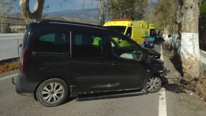 accidente en Berja furgoneta
