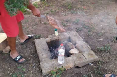 fuego en castala fuera de barbacoas