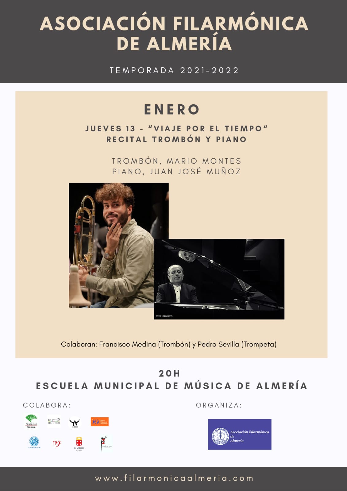cartel recital trombon Mario Berja