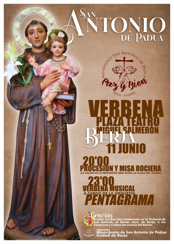 cartel San Antonio de Padua Berja 2022