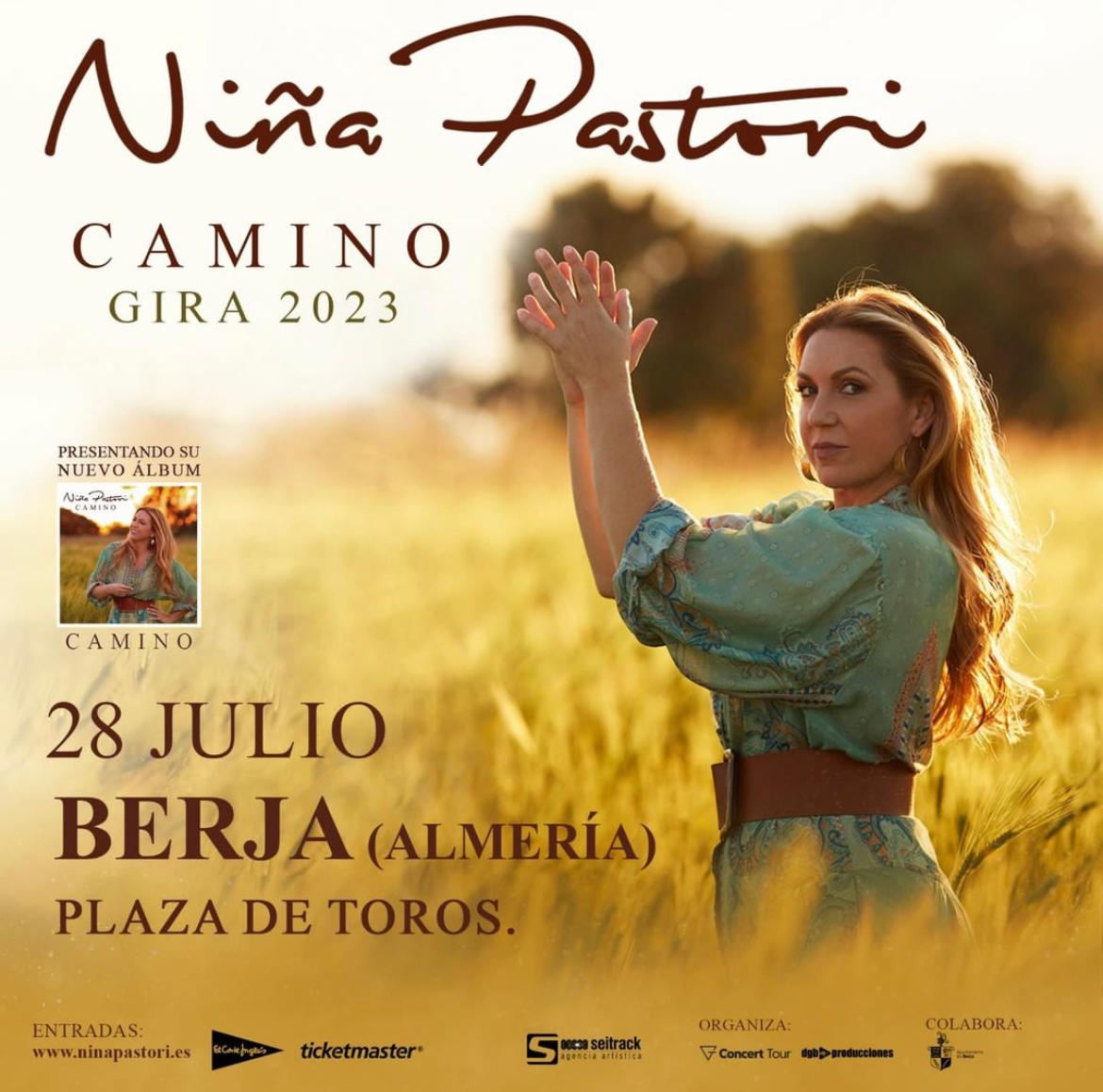 cartel Nina pastori concierto Berja 2023