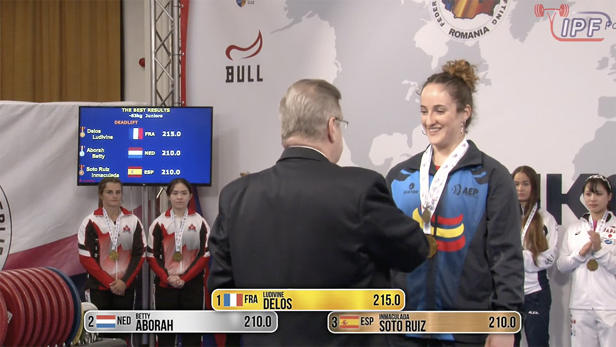 La virgitana Inma Soto obtiene el cuarto puesto en el Mundial de Powerlifting