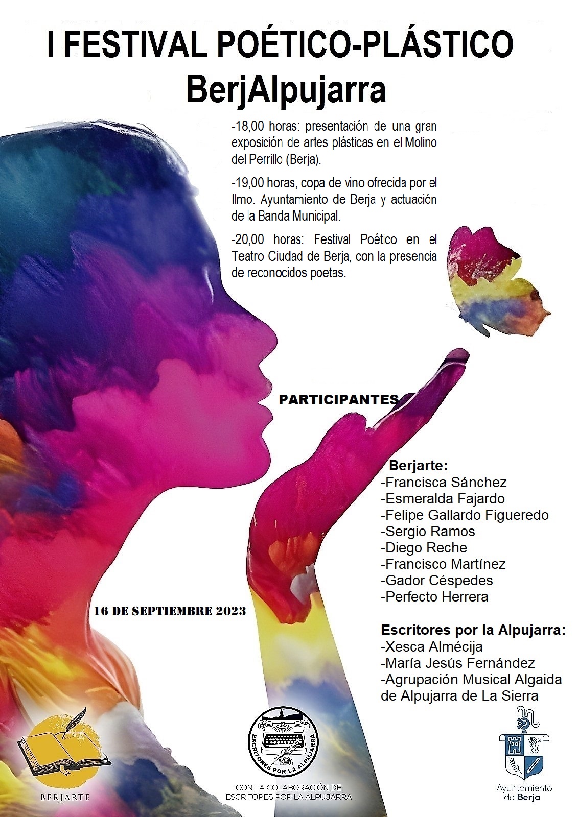 Berjarte promueve el primer Festival Poético-Plástico para el sábado 16 de septiembre