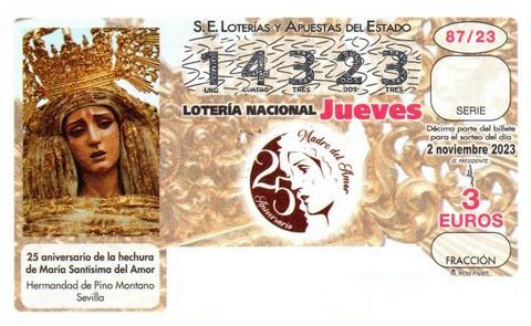 Vendido en Berja un primer premio de la Lotería del Jueves del 2 de noviembre