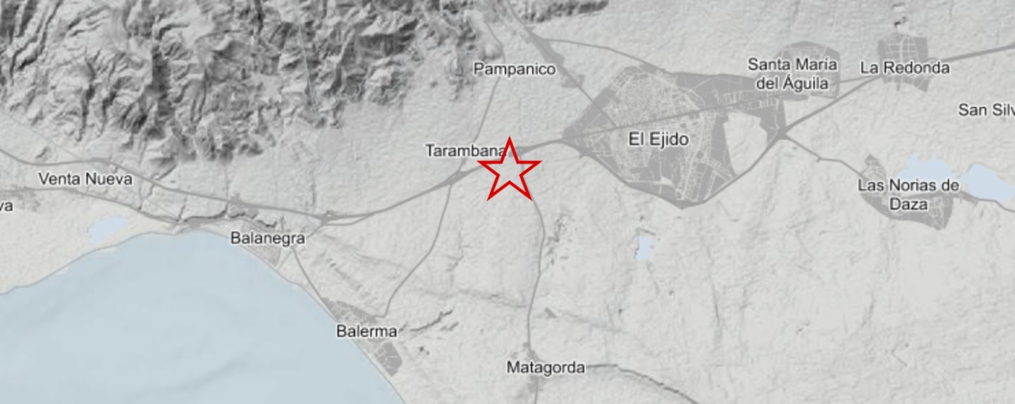 Sentido en Berja un terremoto de magnitud 2.4 con epicentro en Tarambana