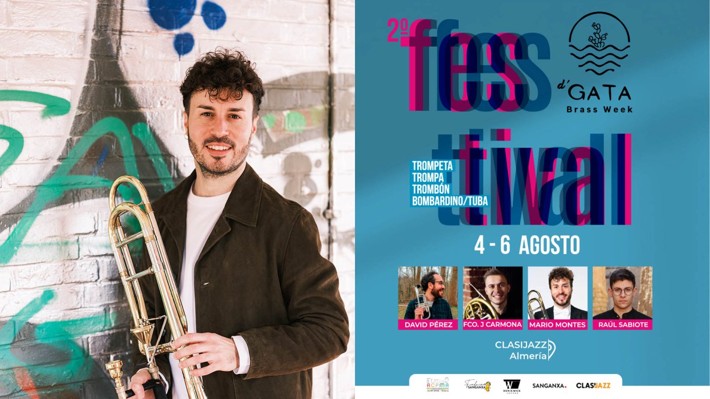 El trombonista virgitano Mario Montes, profesor en el prestigioso D’Gata Brass Week de Almería