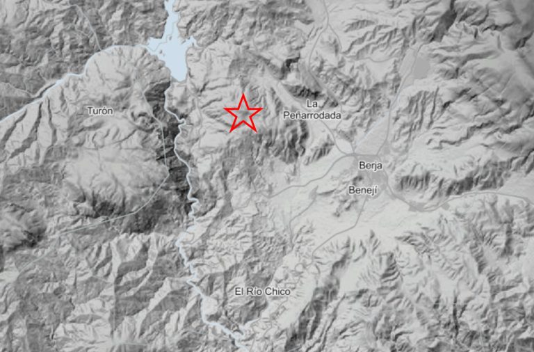 Sentido un terremoto de magnitud 2,7 en Berja en la noche de este lunes